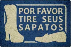 Tapete Personalizado Por Favor Tire Seus Sapatos Preto  - comprar online