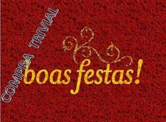 Tapete Capacho Personalizado Boas Festas ! Vermelho