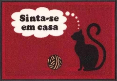 Tapete Capacho Personalizado Sinta-se Em Casa Vermelho