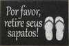 Tapete Personalizado Por Favor Retire Seus Sapatos Prata - Compra Trivial