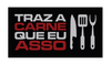 Tapete Traz A Carne Que Eu Asso Capacho Personalizado 70x40