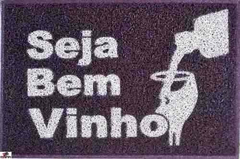 Tapete Seja Bem Vinho - Capachos Personalizados - Prata - comprar online