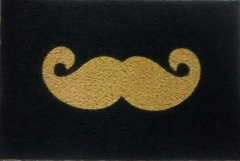 Tapete Capacho Personalizado Bigode - Preto E Prata - comprar online
