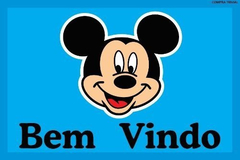 Tapete Capacho Mickey Mouse Disney - Bordas Rebaixadas Azul na internet