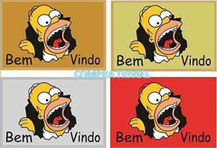 Tapete Capacho Homer Simpson - Com Borda Rebaixada Prata - loja online