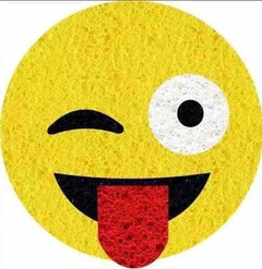 Tapete Capacho Personalizado Emoticons Piscadinha