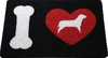 Tapete Capacho Personalizado I Love Dog - Bordas Rebaixadas