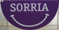 Tapete Capacho Smile Sorria Meia Lua Em 80 X 40 - Compra Trivial