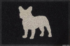 Tapete Capacho Bulldog Francês - Branco E Preto - comprar online