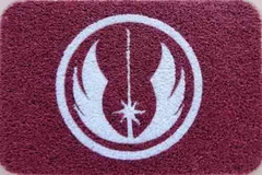 Tapete Capacho Personalizado Star Wars Jedi Symbol Bordô
