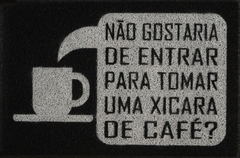2 Tapetes Capachos De Porta Divertido Chaves Xícara De Café