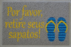 2 Tapete Capacho Personalizado Por Favor Retire Seus Sapatos - loja online