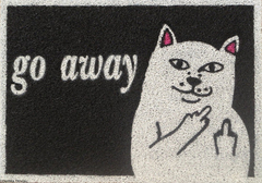 Tapete Capacho Divertido Go Away Em 80 X 40