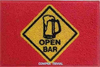 Tapete Capacho Divertido Open Bar ( Com Bordas Rebaixadas )