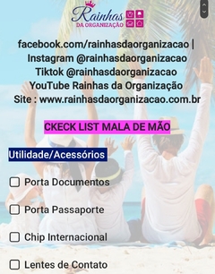 Check List para Mala de Viagem _Produto Digital na internet