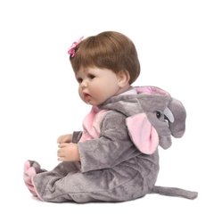 Boneca Bebê 45 CM 18 polegadas Bebe Reborn Lifelike Silicone Renascer Boneca Da Moda Recém Nascido na internet