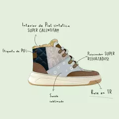 BOTAS RETRO SNOW CELESTE ROCAS