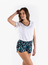 Short de fibrana Rose flores - comprar online