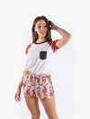 Short de fibrana Rose rosa en internet