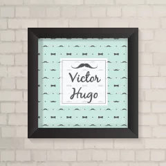 Quadro com Nome Bigode e Gravatinha - comprar online