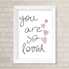 Quadro Infantil So Loved Menina