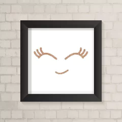 Quadro Infantil Olhinhos Glíter - comprar online