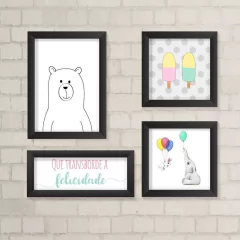 Kit de Quadros Felicidade - comprar online