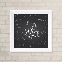 Quadro Infantil Lua e Estrelas