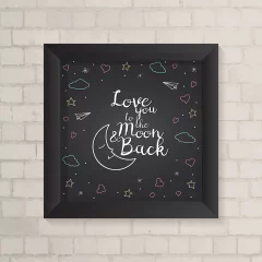Quadro Infantil Lua e Estrelas - comprar online