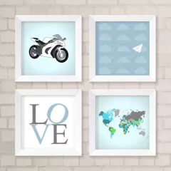 Kit de Quadros Viagem e Moto
