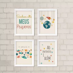 Kit de Quadros Ao Infinito e Além