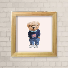 Quadro Infantil Ursinho Ralph USA na internet