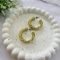 Argollas Donas Trenzadas 4cm - comprar online