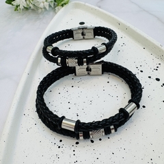 Pulseras de Cuero y Acero Unisex en internet