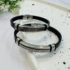 Pulseras de Cuero y Acero Unisex - comprar online