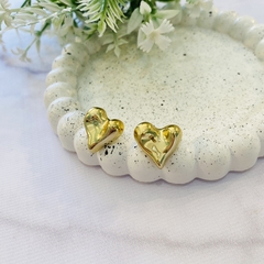 Aros Corazon Dorado - comprar online