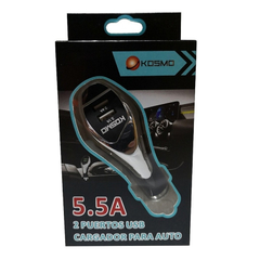 Cargador Fuente Usb para Auto Kosmo Car 5v5500a 12v 2 Usb 5v 3 1 - comprar online