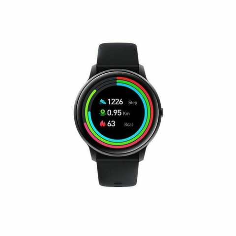 RELOJ Smartwatch Imilab KW66 Smart Watch 1.28" caja 45.3mm de aleación de zinc black, malla black de silicona