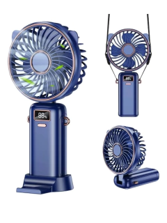 Ventilador De Mano Portátil Recargable Con Pantalla Digital