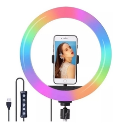 Aro De Luz Led Fotografía Trípode 2 metros Rgb blanco en internet