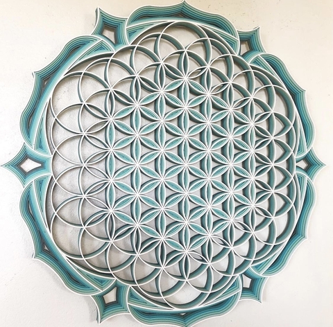 Flower of Life (Sea ​Green Gradient)