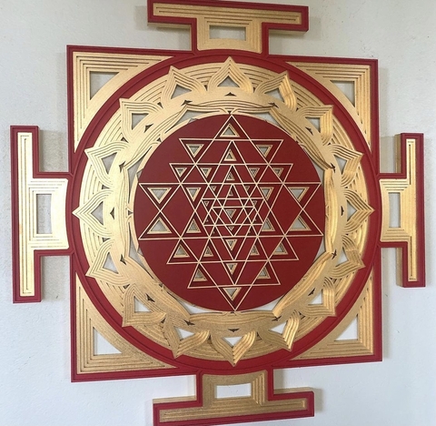 Shri Yantra (Golden and Red)