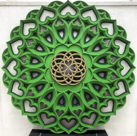 The Heart is The Door (Amazon Green and Gold Gradient)