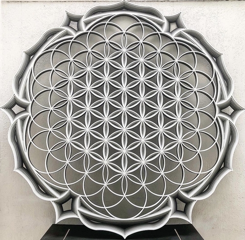 Flower of Life (Gray Gradient)