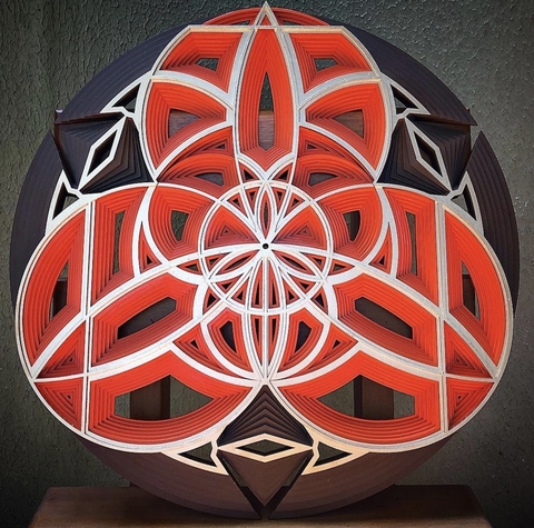 The Guardian Angel Round (Brown, Orange and Gold Gradient)