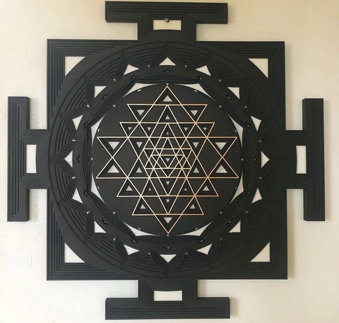 Shri Yantra (Black and Golden)