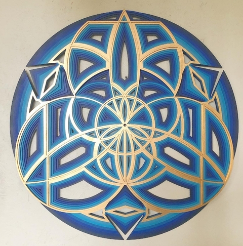 The Guardian Angel Round (Blue and Golden Gradient)