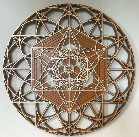 The Metatron Cube (Varnish and Golden)