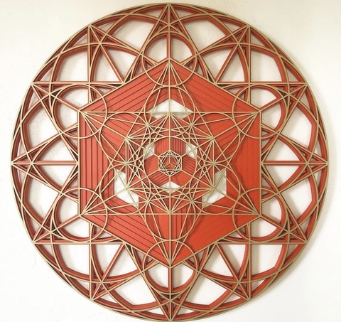 The Metatron Cube (Orange Mars and Golden)