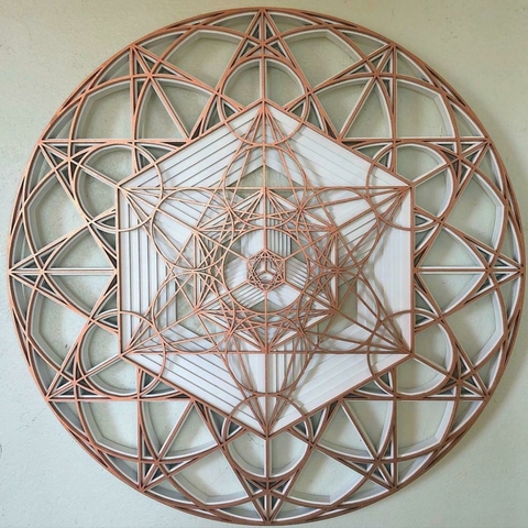 The Metatron Cube (White and Copper)